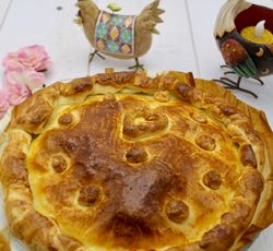 Tourte au poulet cuite