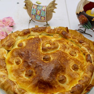Tourte au poulet cuite
