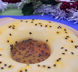 Flan aux fruits de la passion