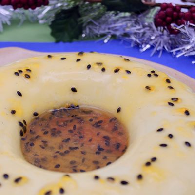 Flan aux fruits de la passion